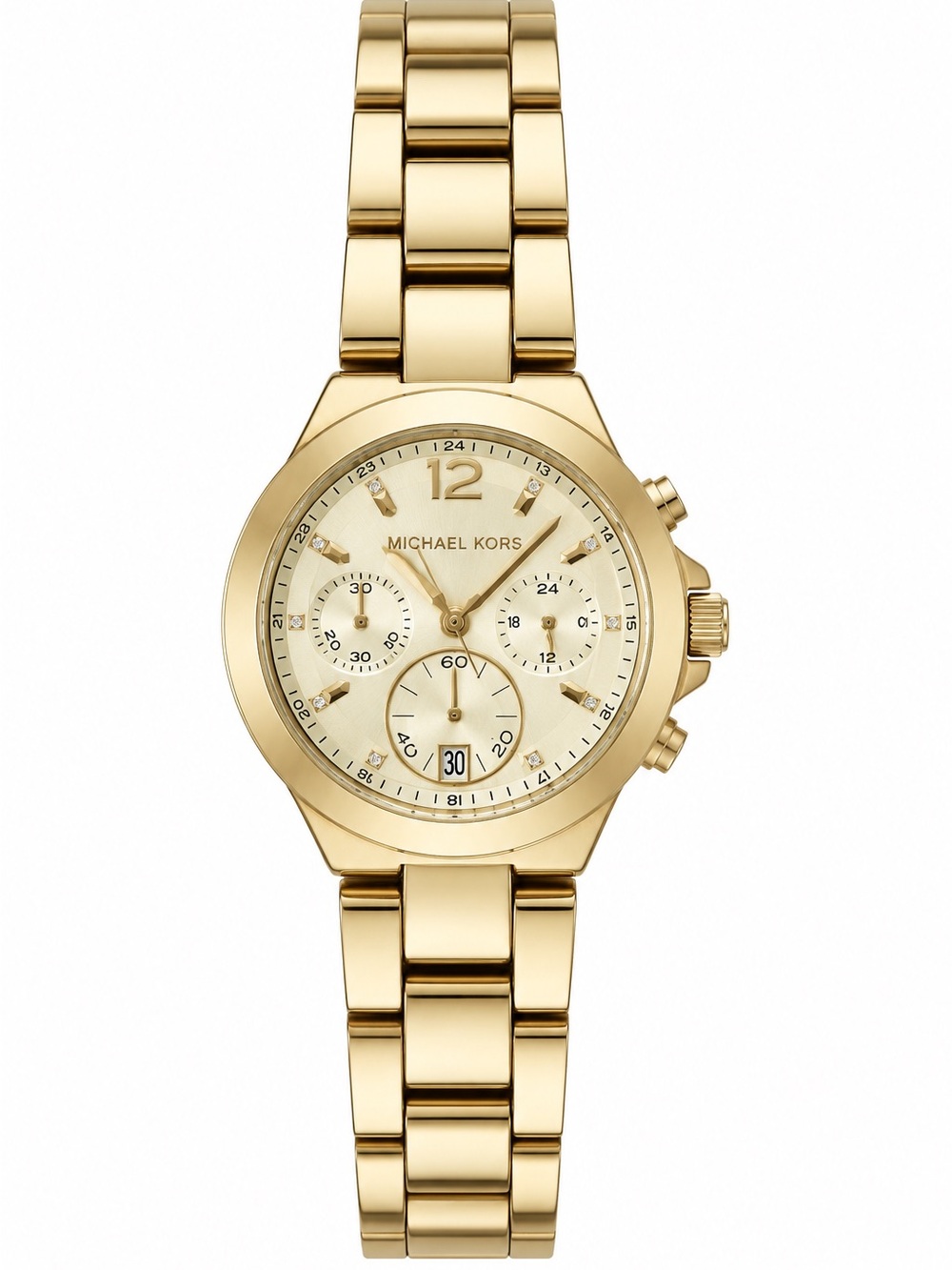 Michael Kors MK6434 Gold Tone Chronograph Watch Date Dial Bracelet Watch